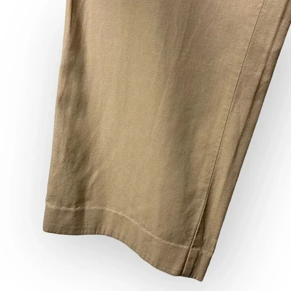 Calvin Klein Tan All In One Linen Pants - Picture 3 of 9